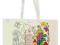 Duża bawełniana torba do kolorowania KWIATY goki