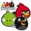 ANGRY BIRDS Dekoracja ścienna naklejki pad ptaki