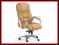 Wygodny fotel biurowy FOSTER beż skóra HALMAR