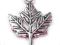 Ozdobna zawieszka - liść klonu 13x18 mm - 5 szt.