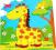 PUZZLE POCZĄTKOWE 9 elem. DREWNIANE ŻYRAFA