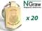 METALOWE BRELOKI HERBOWE Z GRAWEREM - 20 szt