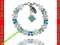 BR453 BRANSOLETKA Swarovski MIĘTOWA MIĘTA 925 NEW