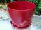 Doniczka z podstawką 13,5 doniczki bordo