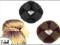 wypełniacz do koka okrągły brown black hair donut