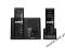 TELEFON BEZPRZEWODOWY STACJONARNY 2 SŁUCHAWKI SLIM