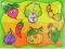 PUZZLE DREWNIANE UKŁADANKA Z UCHWYTAMI Warzyw 7 el