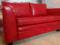 Elegancka sofa z czerwonej skóry rozkładana-super!
