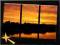 immage obraz tryptyk Zachód Słońca 120 x 80 cm