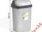 ŚMIETNIK KOSZ Z POKRYWKĄ SREBRNY ROLLTOP 25 LITRÓW
