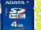 ADATA SDHC 4GB CLASS 4 Karta Pamięci Nowa F.V.