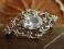 srebrna brosza z kryształem na prezent SREBRO 925
