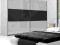 SZAFA R-002-240 CM  BIAŁY/CZARNY/CZER/SZARY POŁYSK