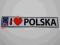 Magnes I love Polska POLAND Tablica