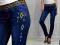 MS DOPASOWANE JEANSOWE TREGGINSY AZTECKI WZÓR XL