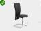 Krzesło metalowe K74 czarne stal chrom. eco skóra