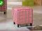 Pufa MADELEINE czerwona 37x37x40cm taboret cube