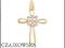ZŁOTY 585 FANTAZYJNY ŁADNY KRZYŻ KRZYŻYK 1,7x1,2cm