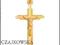 ZŁOTY 585 DUŻY ELEGANCKI KRZYŻ KRZYŻYK 3,3 x 1,9cm
