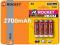 *4 Rocket AA HR6 HR-REGUL2A 1,2V 2700 mAh