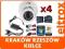 ZESTAW MONITORING 4 KAMERY 600 TVL KARTA DVR Z557