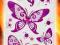 Naklejka ornamentowa RÓŻOWE MOTYLE 2