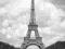 Paryż - Samochód - wieża eiffla - plakat 40x50 cm