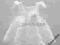 Sukienka biała tiulowa różyczki 3D CHRZEST 80-86