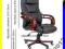 FOTEL BIUROWY CZARNA SKÓRA Z MASAŻEM RELAKS WPRACY