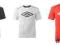 5KIN843 UMBRO MODNY BIAŁY T-SHIRT Z NADRUKIEM 152