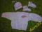 Sweterek czapka butki komplet dla niemowlaka 68