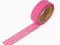 Taśma ozdobna różowa w białe szlaczki