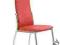 Krzesło K3 Eco-Skóra CZERWONY Stal Chrom