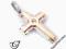 KRZYŻYK SREBRNY ZE ZŁOTEM PREZENT HURTOWNIA