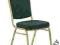 Krzesło K66 ZIELONO ZŁOTY Tkanina Stal
