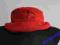Czerwony polarkowy kapelusz; obwód 46cm