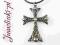 Krzyż gotycki zdobiony biały j396