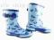 KRÓTKIE KALOSZE GUMOWCE W MOTYLKI BLUE r.33/21.3cm