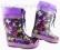 FIOLETOWE KALOSZE OCIEPLANE GUMOWCE r.30/19.5cm