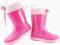 RÓŻOWE KALOSZE GUMOWCE ZE ŚCIĄGACZEM r.30/20cm