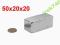 MAGNES NEODYMOWY 50x20x20 PŁYTKOWY NdFeB 50/20/20