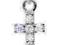 Srebrny (pr.925) krzyżyk z cyrkonią
