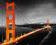 San Francisco Golden Gate Nocą - plakat 50x40 cm