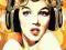 Marilyn Monroe w Słuchawkach - plakat 61x91,5 cm