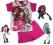 BIAŁO-RÓŻOWA BAWEŁNIANA PIŻAMKA MONSTER HIGH R.116