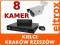 PROFESJONALNY ZESTAW MONITORINGU 24H 8 KAMER Z353
