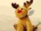 maskotka renifer prezent na święta pod choinke