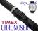 Czarny eleganc. pasek do zegarka 20mm TIMEX T2M982