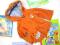 TU 6-9miesięcy pomarańczowa bluza z kapturem 3DzZ