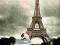 Romantyczny Paryż - Wieża Eiffla - plakat 40x50cm